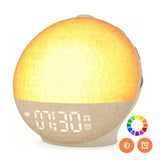Wake Up Light Sunrise Alarm Clock,White Noise Machine,30 Soothing Sounds,12 Color Dimmable Night Light for Bedroom Heavy Sleeper