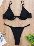 Sexy Push Up Underwired V-bar Bikini Women Swimsuit Female Swimwear Two-pieces Bikini set Micro Thong Bathing Suit Swim Lady