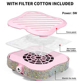 Nail Vacuum Cleaner, Infinitely Adjustable, High Suction Power, Equipped with 10 Filter Cotton, Nail Dust Collector Tool