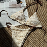 Hollow Out Halter Bikini Female Swimsuit Women Swimwear Two-pieces Bikini set High Leg Cut Bather Bathing Suit Swim Beachwear
