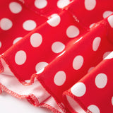 Fashion Summer Mini Skirt Women Dots Print Side Ties Low Waist A Line Skirts for Parties and Casual Wear