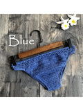 S - XL 9 Colors Crochet Knitted Bikini Bottom Swim Brief Women Swimwear Female Bather Brazilian Tanga Panties Underwear V4195