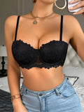 Women Floral Lace Bra Sexy Underwire Underwear Ladies Push Up Bras Female Comfortable Bra Half Cup Lace Lingerie