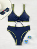 2026 Leopard Bikinis High Waist Swimsuit Women Tie Front Strappy Swimwear Female Beachwear Bathers Bathing Swimming Swim Suit