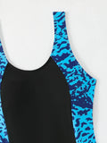 2026 Large Plus Size Swimsuit Women One Piece Slim Sporty Swimwear Female Print Bathers Bathing Swimming Swim Suit Beachwear 4XL