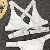 Sexy Adjustable Buckle Bandage Vevlet Bikini 2025 Women Swimsuit Female Bikinis Swimwear Two Pieces Bikini Set Bathing Suit Swim