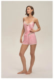 Summer home suspender shorts set casual and comfortable home wear lace women's pajamas