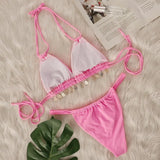 2026 Halter Luxury Rhinestones Diamond Bikini Female Swimsuit Women Swimwear Two-pieces Bikini Set Bather Bathing Suit Swim Lady