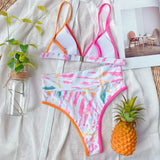 Bikini 2026 Sexy High Waist Snakeskin Print Tie Dye Swimwear Swimsuit Women Bikinis Set Bathing Suit Beach Bikini Female Push Up