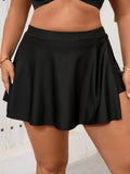 2026 Black High Waist Swimsuit Large Plus Big Size Beach Skirt & Pocket Swimwear Women Solid Bathing Swimming Swim Suit Female
