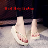 Women Platform Flip Flops Big Size 42 Summer Wedges Shoes Soft EVA Female Indoor Street Slippers  Ladies Leisure Beach Slides