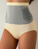 Seamless High Waist Body Shaping Panties for Women Abdomen Control Magnetic Therapy Warm Uterus Slimming Underwear Shaper Briefs
