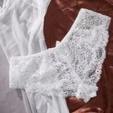 Women Sexy V-neck Lace Trimmed Mesh Splicing Strap Transparent Mini Dress Pure Desire Deep V Sleeveless Charming Nightclub TQO2