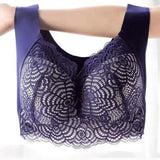 Shockproof Push-up Wireless Yoga Daily Bra Women Bra Wide Shoulder Strap Hollow Out Lace Seamless Thin Anti-exposure Comfort