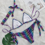 Glossy Sexy Bikinis 2026 Swimsuit With Rhinestones Women Swimwear Female Push Up Bikini Beach Swim Wear Bathing Suit Pool Bather