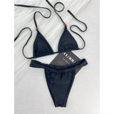 2026 Sexy Halter High Cut Leg Bikini Female Swimsuit Women Swimwear Two-Pieces Bikini Set Padded Bather Bathing Suit Swim V8386