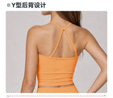 Hanging Neck Camisole Yoga Sets Women Nude Hollow Back Cross Slim Sports Tank Top High Waist Wide Leg Capri Pants Fitness Suits