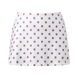 Women's Fashion Skorts Mini Skirts Dot Print Short Skirts Summer Casual Skirts for Party Streetwear