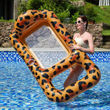 Inflatable Pool Float With Cup Holders And Sun Canopy