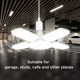 E27 Fan Shape Foldable 28W LED Bulb AC220V/110V Deformation for Home Ceiling Lights Warehouse and Garage White Light 6500K Bulb