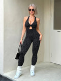 Sexy Seamless Bodysuit Leopard Sportswear Woman Gym Jumpsuits Sport Leggings Women Clothing Yoga Clothes Female Fitness Overalls