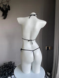 New Women's Underwear White Lace Adjustable Push Up Bra Embroidered Thong Exotic Set Sweet Lingerie Sexy Open G-string Outfits
