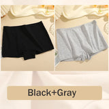 2Pcs/Set Women's Panties Cotton Seamless Sports Boxers Underwear Female Solid Color Briefs Lingerie Intimate Underpants XS-XL