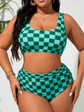 2026 Large Plus Big Size Swimsuit Women Sporty Bikinis High Waist Printed Swimwear Female Bathers Bathing Swimming Swim Suit 5XL