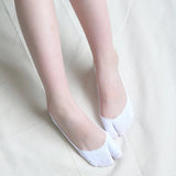 Summer Thin Non-slip Invisible Low Cut Boat Sock for Women Two Finger Socks Solid Breathable Cotton Tabi Socks Comfortable