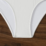 Sexy Ribbed Underwired Bra Cup Female Swimwear One Piece Swimsuit Women Backless Monokini High Cut Bathing Suit Swim Bodysuit