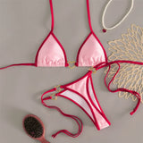 XS - L Halter Mini Micro Thong Bikini Women Swimwear Female Swimsuit Two-Pieces Bikini Set Padded Bather Bathing Suit Swim V7595