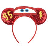 2025 New Style Mickey Minnie Ear Headband Sequin Bows Girl Adult Kids Halloween Party Cosplay Hair Accessories Princess Hairband