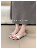 2026 New Polka Dot Wedges Heels Women Slippers Fashion Open Toe Butterfly-knot Party Dress Slide Summer Outdoor Daily Wear Shoes
