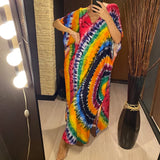 2026 New Colorful Kaftan Tunic Beach Dress Beach Wear Beachwear Beach Cover Up Cover-upsLoose Maxi Dress Female Women V4428