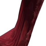 See-through Women Bath Party Dress Mesh Fluffy Sleeve Pleated Lace-up Bow Waist Wedding Night Honeymoon Bathrobe Nightdress