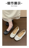 2026 New Polka Dot Women Ballet Flats Comfort Round Toe Shoes Street Style Soft Sole Ladies Eelgant Dress Slip on Loafers Shoes