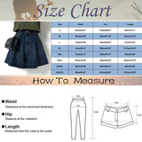 Pleated High Waist Denim Skirt Plus Size Denim Shorts For Women Summer Casual Wide Leg Slim A Line Skirt Elegant Girl Hot Pants