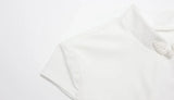 Ahagaga Fashion Women's Summer Club T-Shirt Tops Versatile Waist-cinching Chest Hollow Out Short Sleeves Y2k Sexy Female Casual