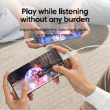 Elough Lightning to Type C Adapter For iPhone 15 16 iPad Wired Headset IOS Female to USB C Male Earphone Audio Converter AUX