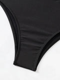 ZTVitality Sexy Black Bikini Set 2025 New Arrival Padded Bra Halter Bandage High Waist Swimsuit Women Swimwear Summer Beachwear