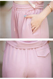 Knitted two-piece casual suit is loose and comfortable