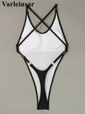 Extreme String Mini Micro Thong Cross Back Women Swimwear One Piece Swimsuit Female High Leg Cut Bather Bathing Suit Swim V7876