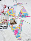 Bikini 2026 Sexy Multicolor Print Halter High Waist Swimwear Swimsuit Women Bikinis Set Bathing Suit Beach Bikini Female Tankini