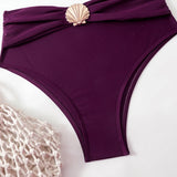 High Waist Bikini Women's Swimsuit Two-piece Bathing Suits Bandeau Woman Swimwear Trend Bikinis Sets Brazilian Beach Wear