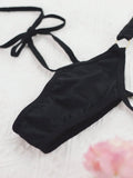 Women's Halter Neck Tie Elastic One - Piece Bodysuit