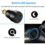 Motorcycle Waterproof Charger 30W QC3.0 USB C-type PD Power Adapter Hella DIN Plug Socket Quick Charger for BMW Ducati Triumph