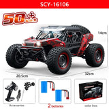 16106 1:16 4WD RC Monster Truck – 50KM/H High-Speed Off-Road Car with LED Lights