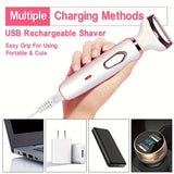 4-in-1 ladies 'multifunctional electric hair remover set Ladies bikini trimmer USB charging eyebrows nose hair face leg portable