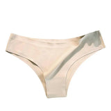 Women Panties Ice Silk Seamless Mid Waist Solid Color Slim Fit Thin Quick Dry Casual Sport Underpants Women Briefs