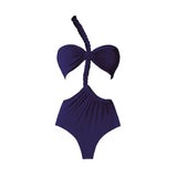 New 3Pcs Crochet Bikini Women Swimsuit Sexy Swimwear Halter Biquini Push Up Swim Suit Strappy Bodysuit Female Bathsuit Beachwear